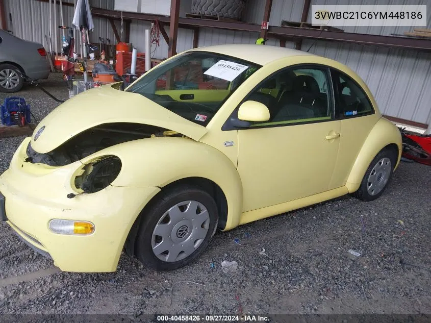 2000 Volkswagen New Beetle Gl VIN: 3VWBC21C6YM448186 Lot: 40458426