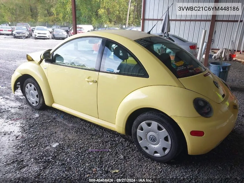 2000 Volkswagen New Beetle Gl VIN: 3VWBC21C6YM448186 Lot: 40458426