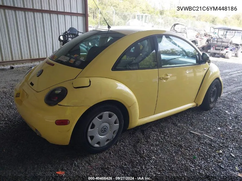 2000 Volkswagen New Beetle Gl VIN: 3VWBC21C6YM448186 Lot: 40458426