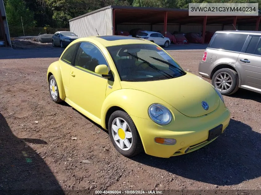 2000 Volkswagen New Beetle Gls VIN: 3VWCA21C3YM440234 Lot: 40496004