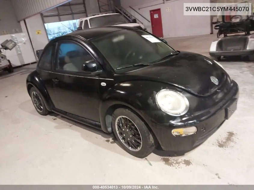 2000 Volkswagen New Beetle Gl VIN: 3VWBC21C5YM445070 Lot: 40534013