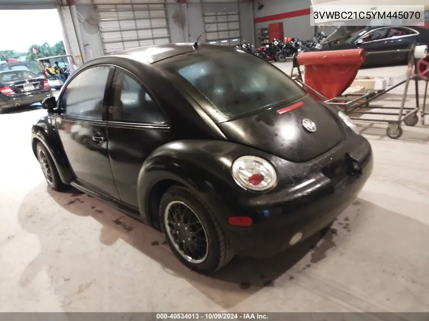 2000 Volkswagen New Beetle Gl VIN: 3VWBC21C5YM445070 Lot: 40534013