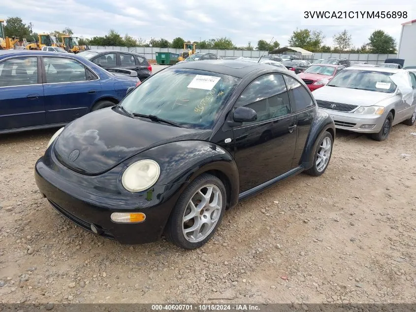 2000 Volkswagen New Beetle Gls VIN: 3VWCA21C1YM456898 Lot: 40600701