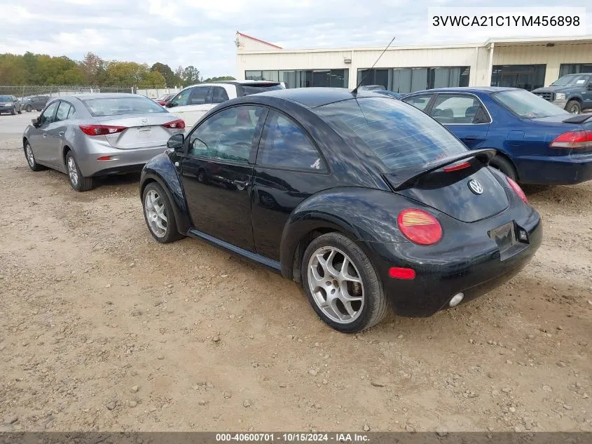 2000 Volkswagen New Beetle Gls VIN: 3VWCA21C1YM456898 Lot: 40600701