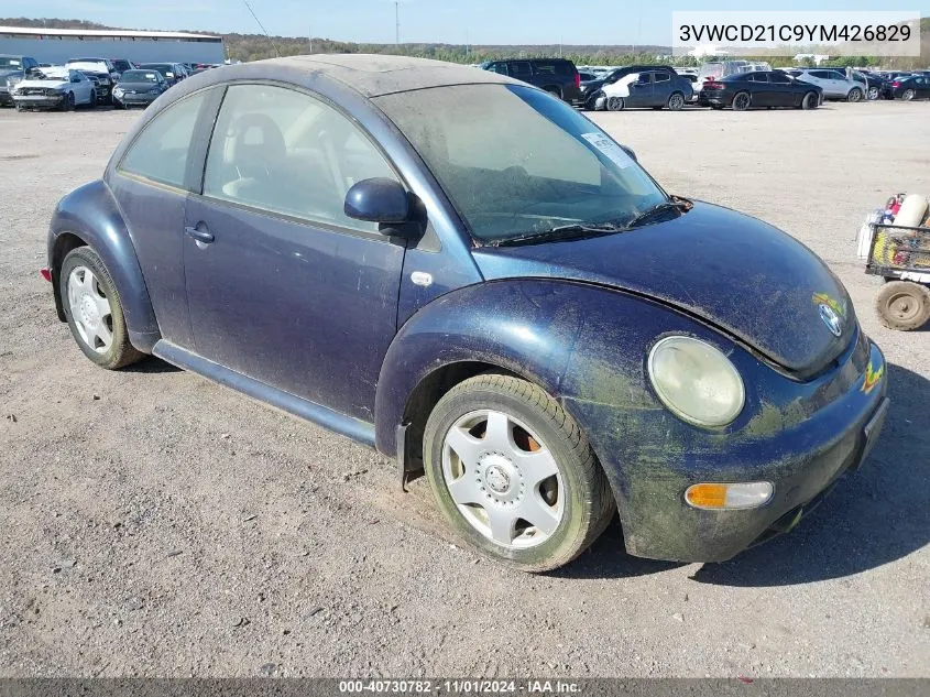 2000 Volkswagen New Beetle Gls 1.8L Turbo VIN: 3VWCD21C9YM426829 Lot: 40730782