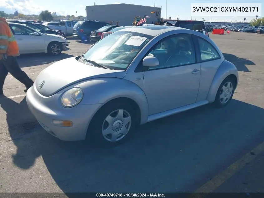 2000 Volkswagen New Beetle Gls VIN: 3VWCC21CXYM402171 Lot: 40749718