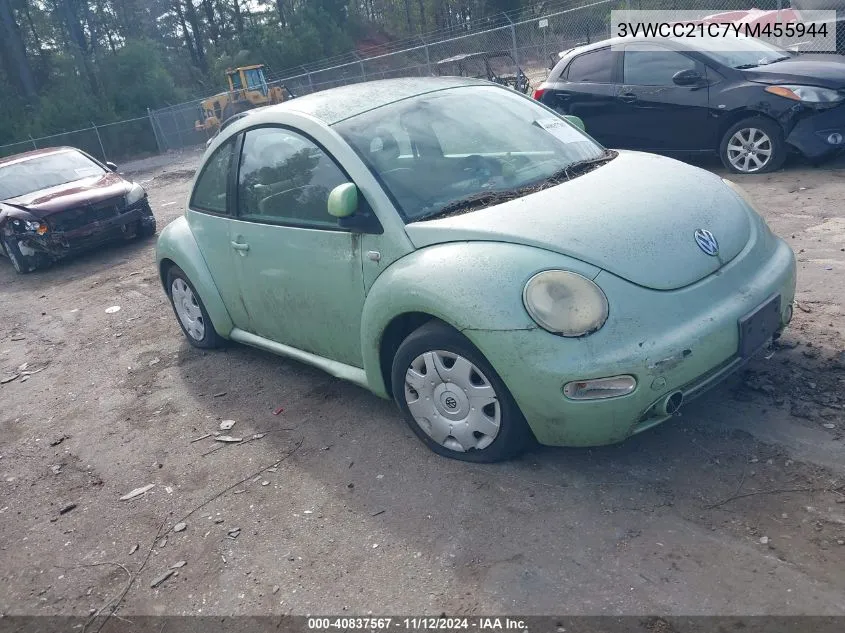 2000 Volkswagen New Beetle Gls VIN: 3VWCC21C7YM455944 Lot: 40837567