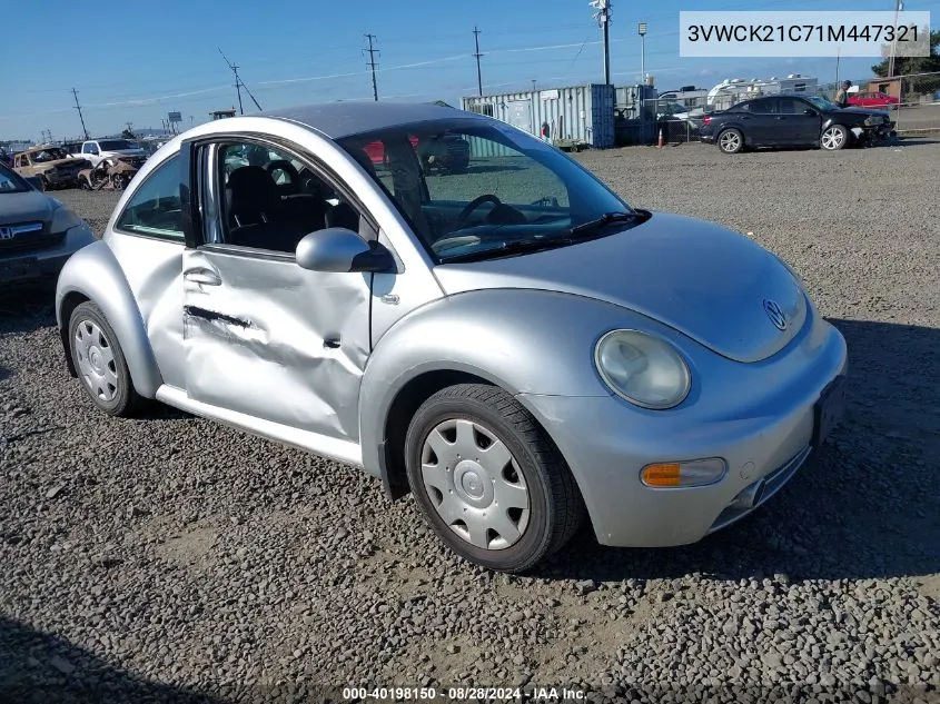 2001 Volkswagen New Beetle Gls VIN: 3VWCK21C71M447321 Lot: 40198150