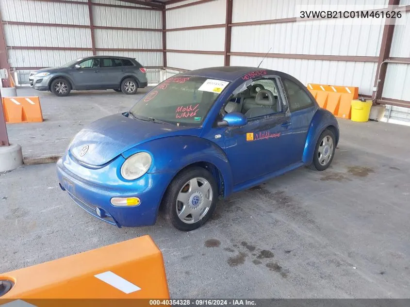 2001 Volkswagen New Beetle Gls VIN: 3VWCB21C01M461626 Lot: 40354328