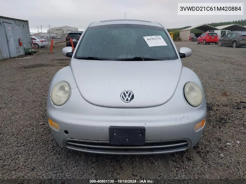 2001 Volkswagen New Beetle Glx VIN: 3VWDD21C61M420884 Lot: 40501130