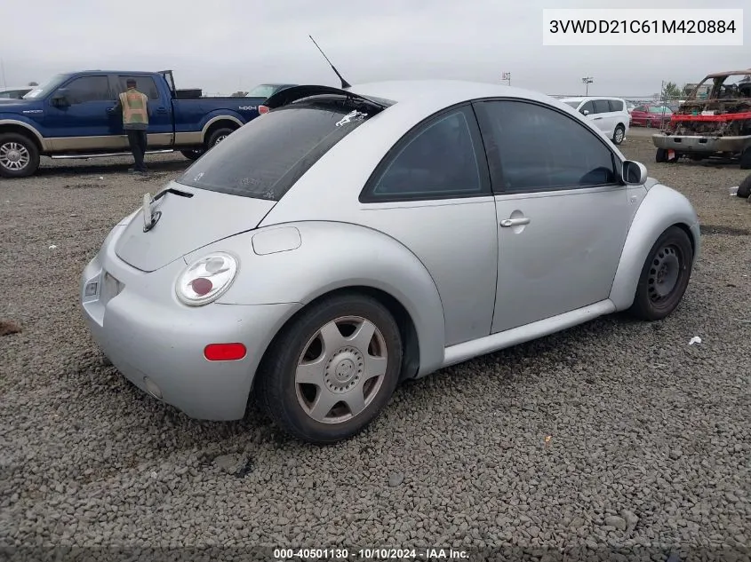 2001 Volkswagen New Beetle Glx VIN: 3VWDD21C61M420884 Lot: 40501130