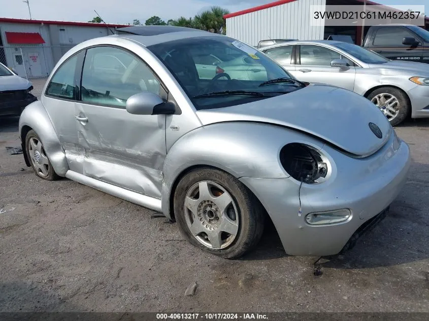 2001 Volkswagen New Beetle Glx VIN: 3VWDD21C61M462357 Lot: 40613217