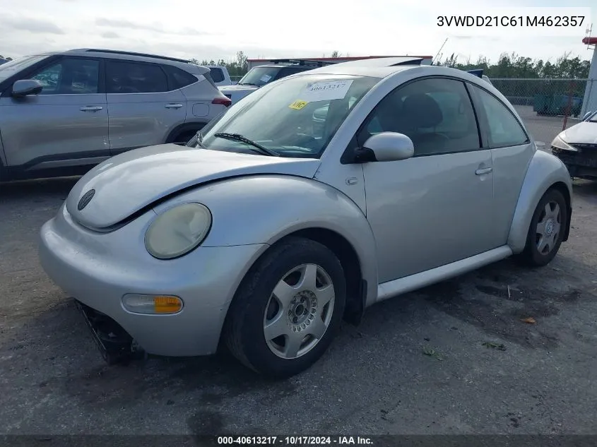 2001 Volkswagen New Beetle Glx VIN: 3VWDD21C61M462357 Lot: 40613217