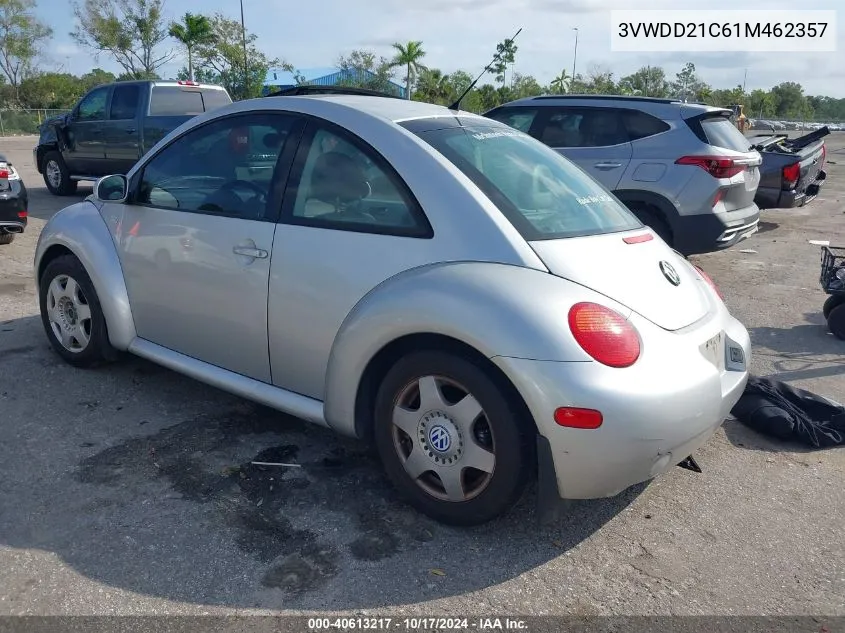 2001 Volkswagen New Beetle Glx VIN: 3VWDD21C61M462357 Lot: 40613217