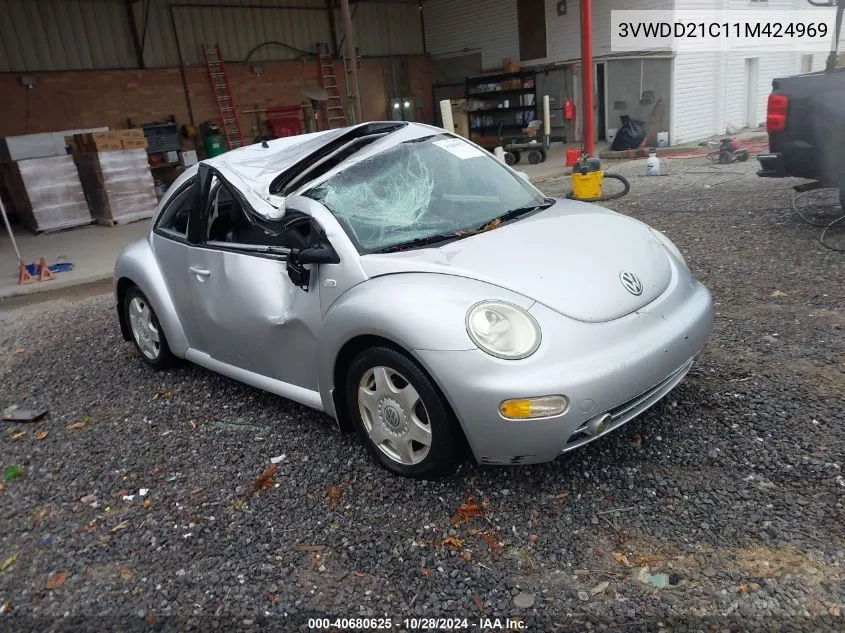 2001 Volkswagen New Beetle Glx VIN: 3VWDD21C11M424969 Lot: 40680625