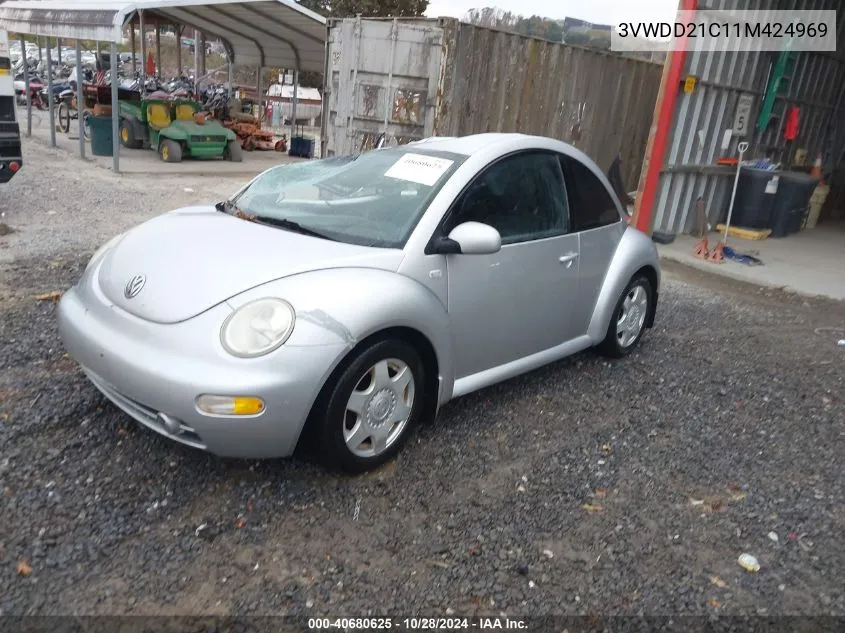 2001 Volkswagen New Beetle Glx VIN: 3VWDD21C11M424969 Lot: 40680625