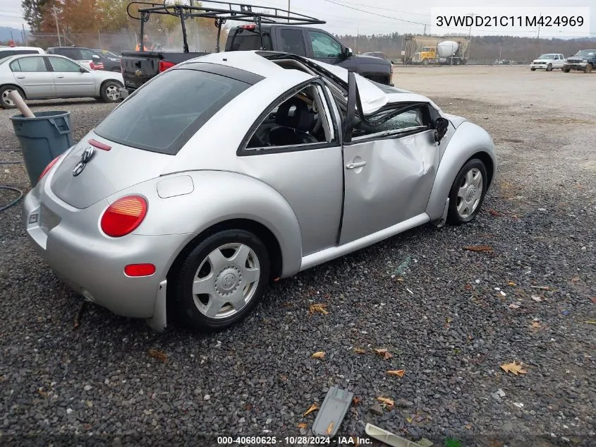 2001 Volkswagen New Beetle Glx VIN: 3VWDD21C11M424969 Lot: 40680625