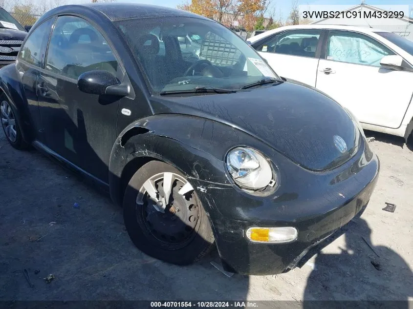 2001 Volkswagen New Beetle Gl VIN: 3VWBS21C91M433299 Lot: 40701554