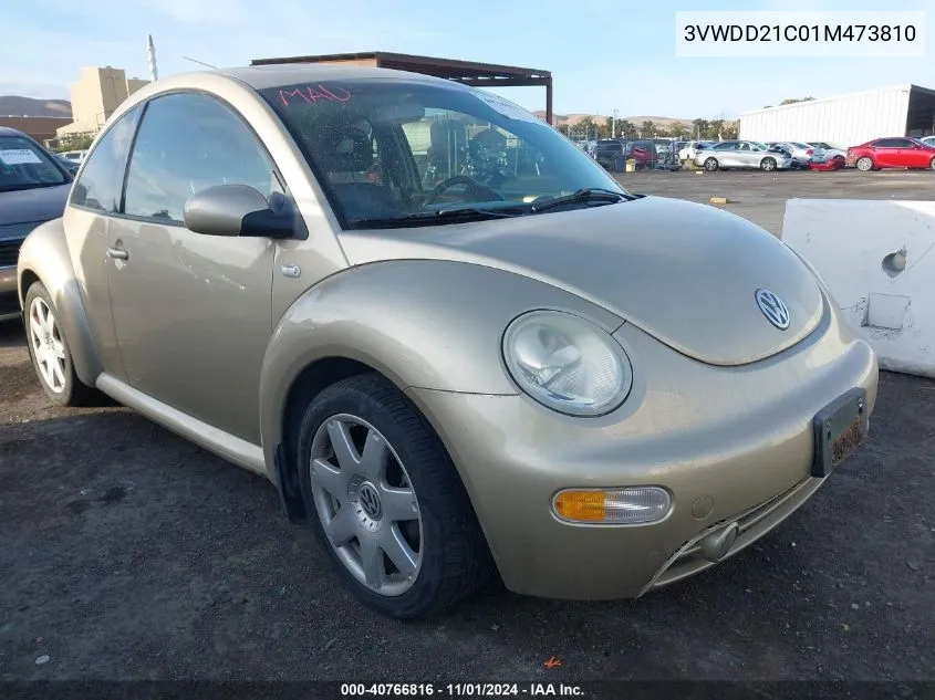 2001 Volkswagen New Beetle Glx VIN: 3VWDD21C01M473810 Lot: 40766816