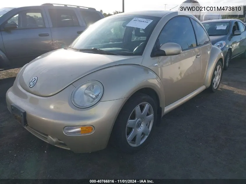 2001 Volkswagen New Beetle Glx VIN: 3VWDD21C01M473810 Lot: 40766816