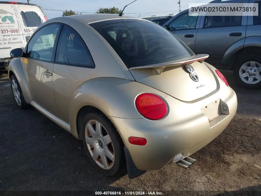 2001 Volkswagen New Beetle Glx VIN: 3VWDD21C01M473810 Lot: 40766816