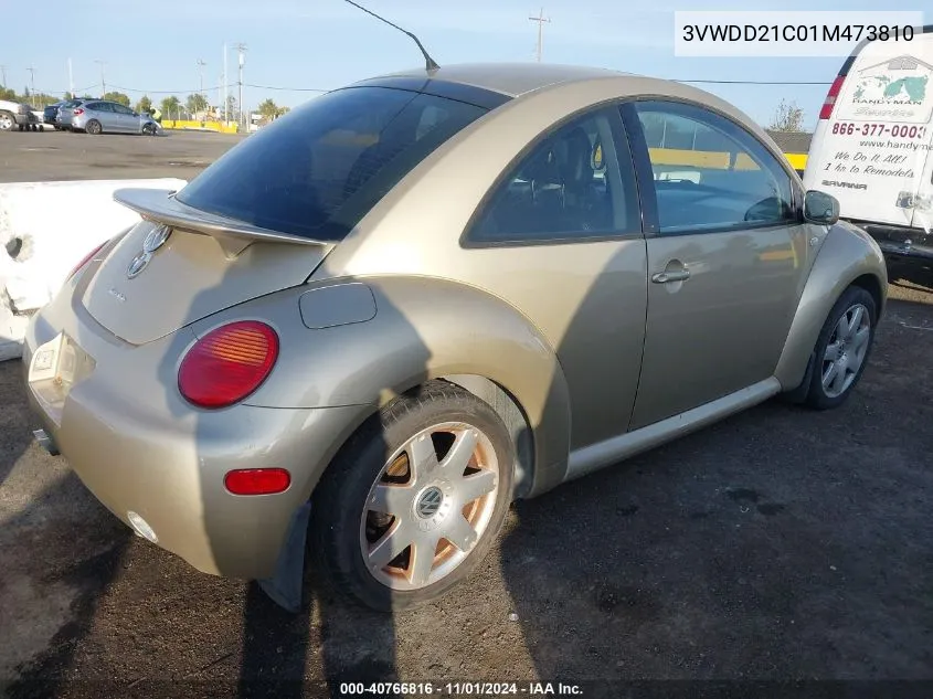 2001 Volkswagen New Beetle Glx VIN: 3VWDD21C01M473810 Lot: 40766816