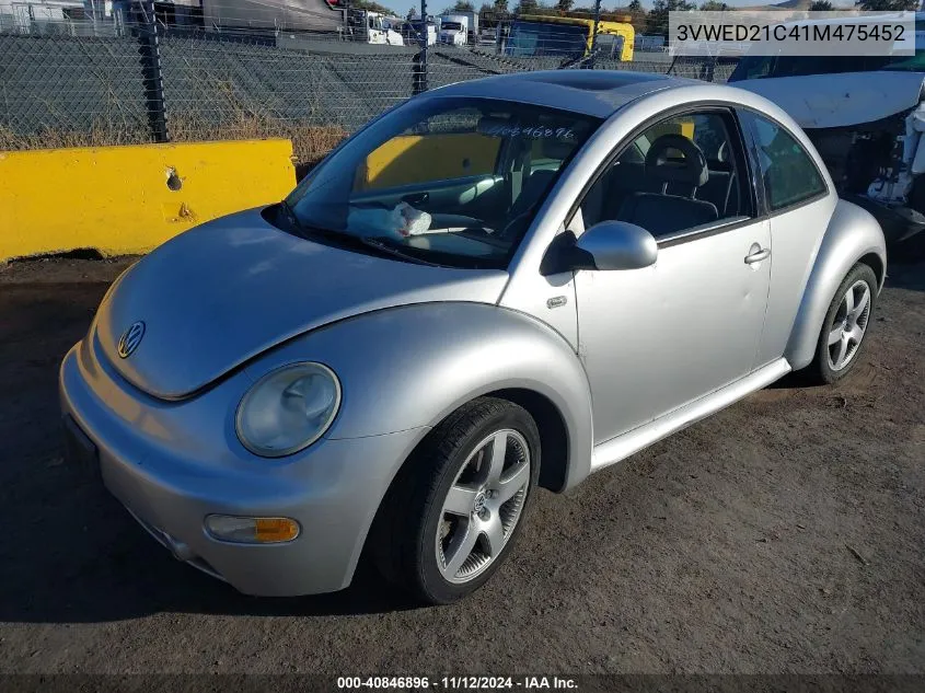 2001 Volkswagen New Beetle Sport Edition VIN: 3VWED21C41M475452 Lot: 40846896