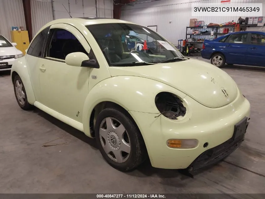 2001 Volkswagen New Beetle Gls VIN: 3VWCB21C91M465349 Lot: 40847277