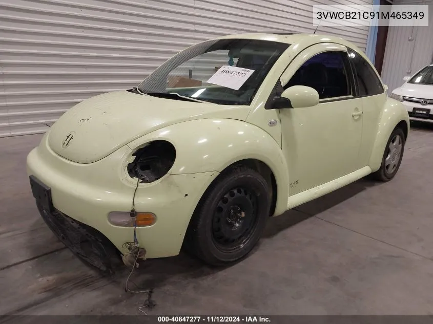 2001 Volkswagen New Beetle Gls VIN: 3VWCB21C91M465349 Lot: 40847277