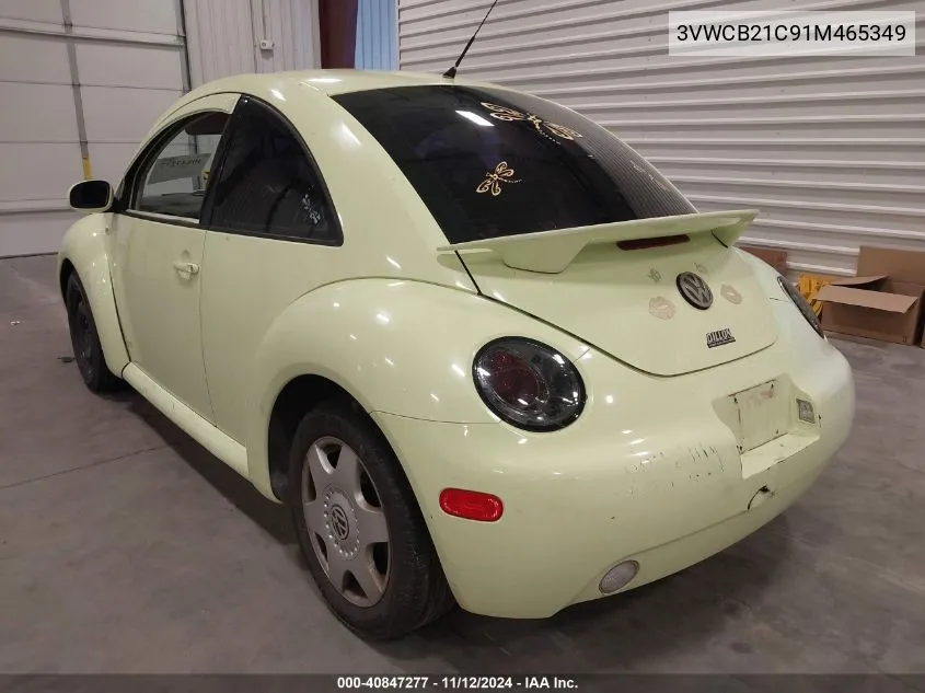 2001 Volkswagen New Beetle Gls VIN: 3VWCB21C91M465349 Lot: 40847277