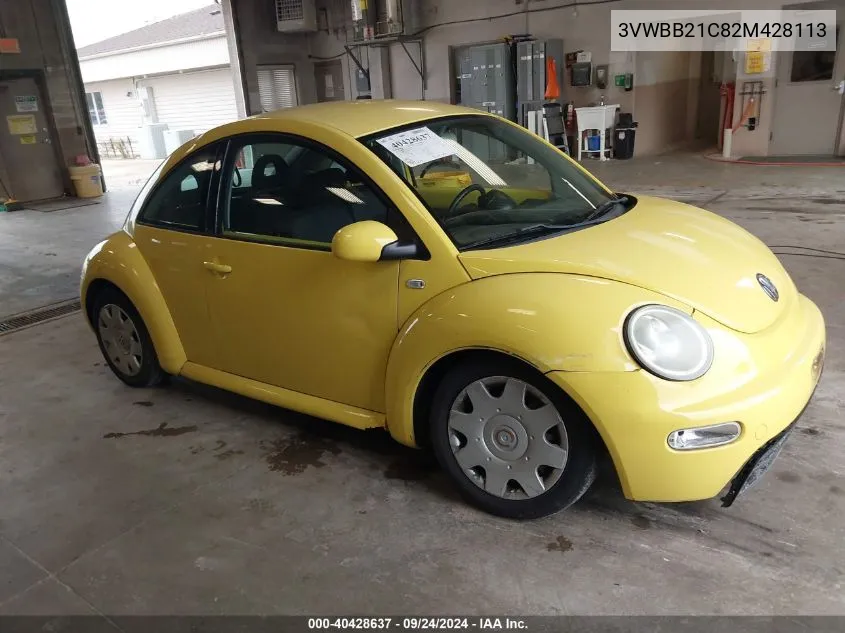 2002 Volkswagen New Beetle Gl VIN: 3VWBB21C82M428113 Lot: 40428637