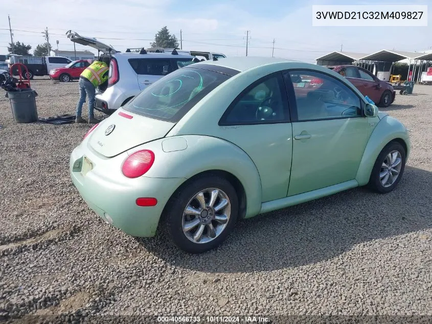 2002 Volkswagen New Beetle Glx VIN: 3VWDD21C32M409827 Lot: 40566733