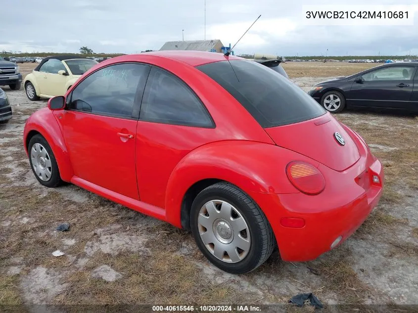 3VWCB21C42M410681 2002 Volkswagen New Beetle Gls