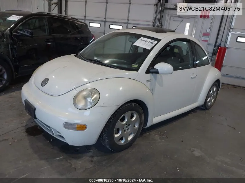 2002 Volkswagen New Beetle Gls VIN: 3VWCB21C82M405175 Lot: 40616290