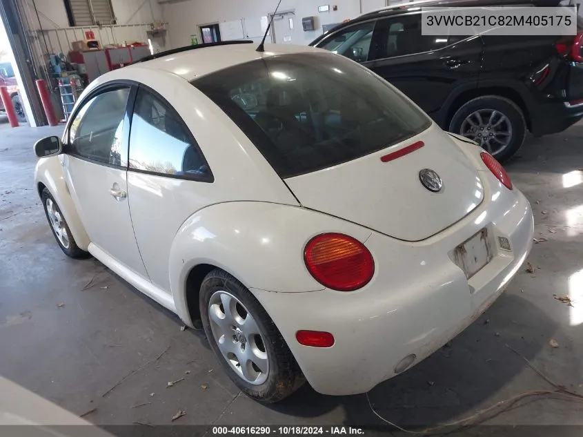 2002 Volkswagen New Beetle Gls VIN: 3VWCB21C82M405175 Lot: 40616290