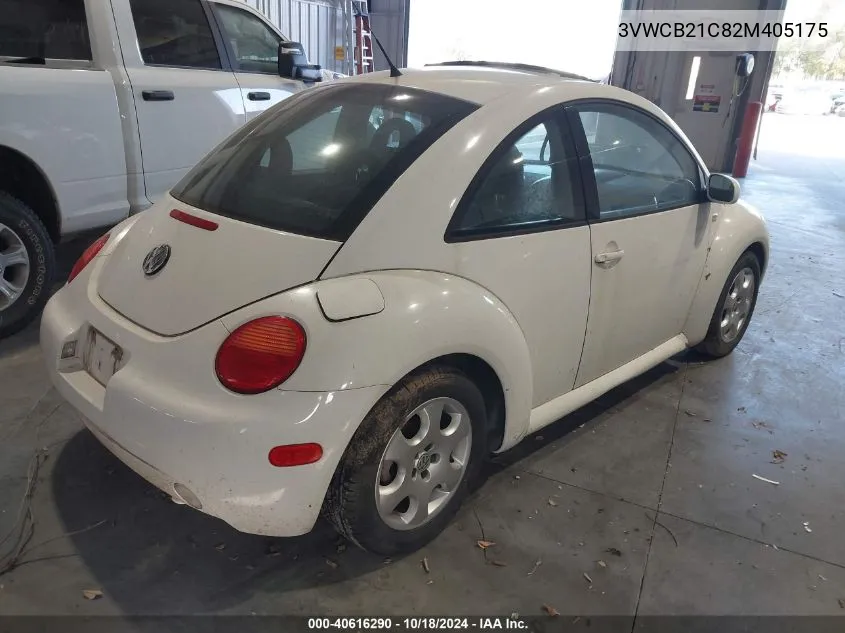 2002 Volkswagen New Beetle Gls VIN: 3VWCB21C82M405175 Lot: 40616290