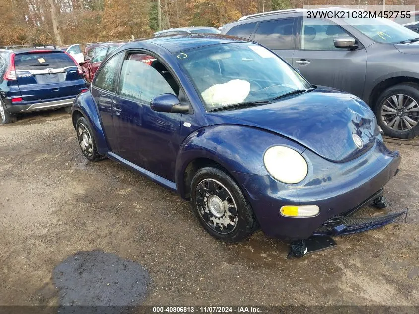 2002 Volkswagen New Beetle Gls VIN: 3VWCK21C82M452755 Lot: 40806813