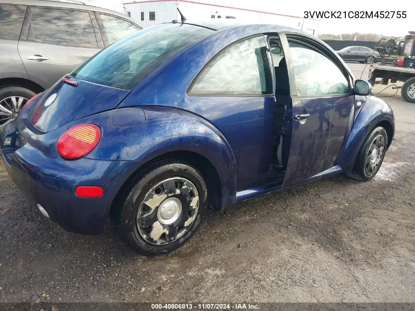 2002 Volkswagen New Beetle Gls VIN: 3VWCK21C82M452755 Lot: 40806813