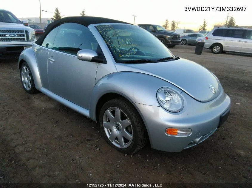 2003 Volkswagen New Beetle VIN: 3VWDD21Y73M332697 Lot: 12152725