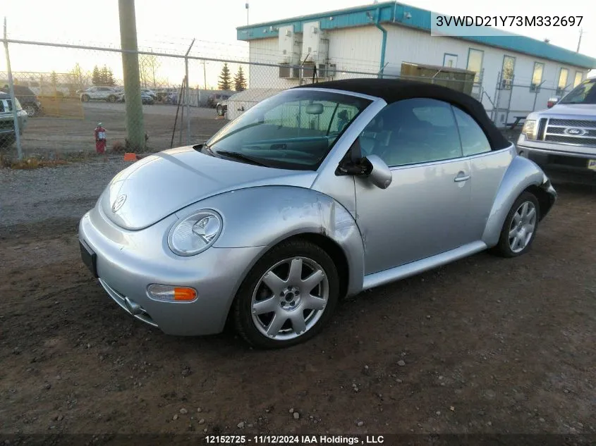 2003 Volkswagen New Beetle VIN: 3VWDD21Y73M332697 Lot: 12152725