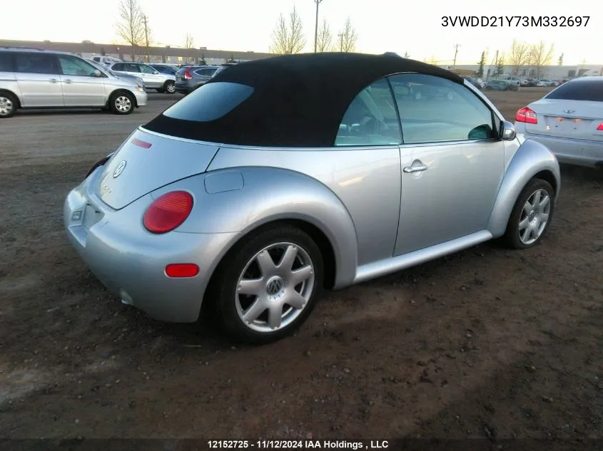 2003 Volkswagen New Beetle VIN: 3VWDD21Y73M332697 Lot: 12152725