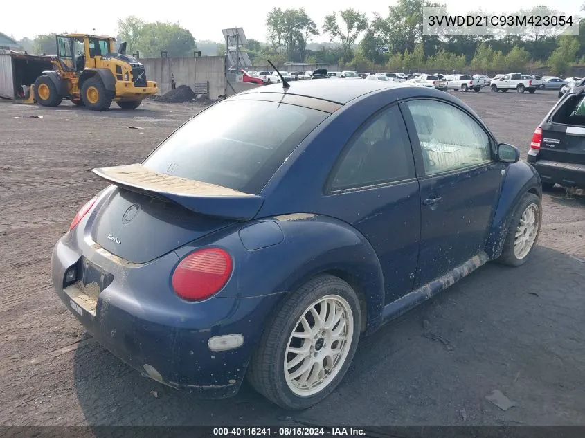 2003 Volkswagen New Beetle Glx VIN: 3VWDD21C93M423054 Lot: 40115241