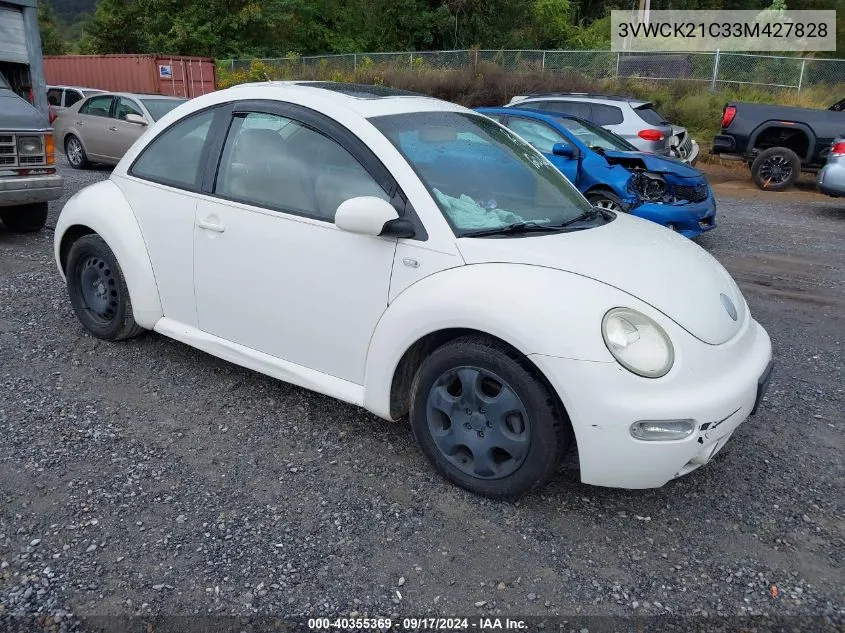 3VWCK21C33M427828 2003 Volkswagen New Beetle Gls 2.0L