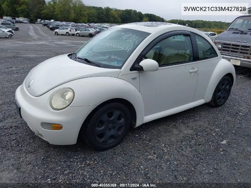 2003 Volkswagen New Beetle Gls 2.0L VIN: 3VWCK21C33M427828 Lot: 40355369