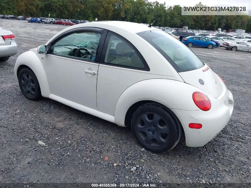 3VWCK21C33M427828 2003 Volkswagen New Beetle Gls 2.0L