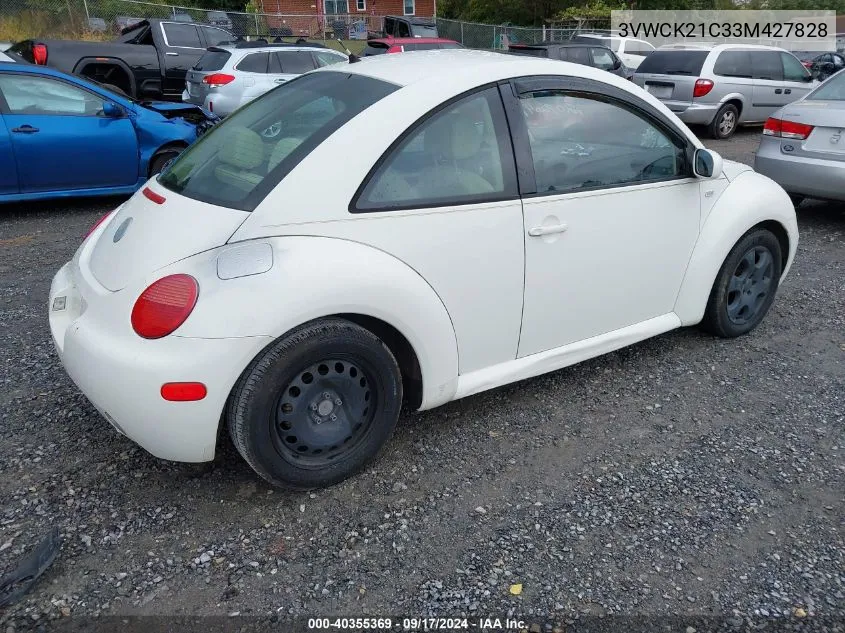 3VWCK21C33M427828 2003 Volkswagen New Beetle Gls 2.0L