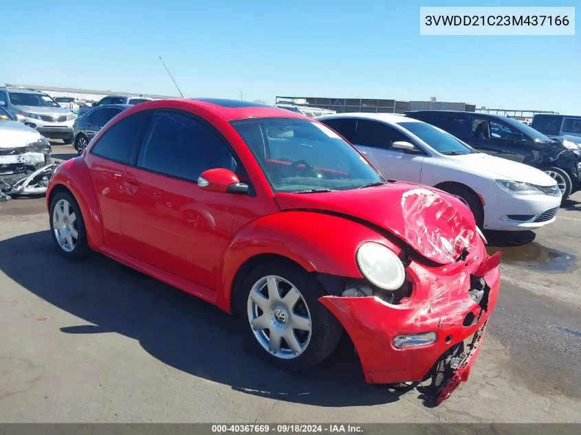 2003 Volkswagen New Beetle Glx VIN: 3VWDD21C23M437166 Lot: 40367669