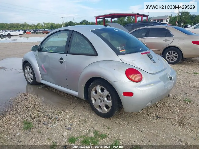 2003 Volkswagen New Beetle Gls 2.0L VIN: 3VWCK21C33M429529 Lot: 40379376