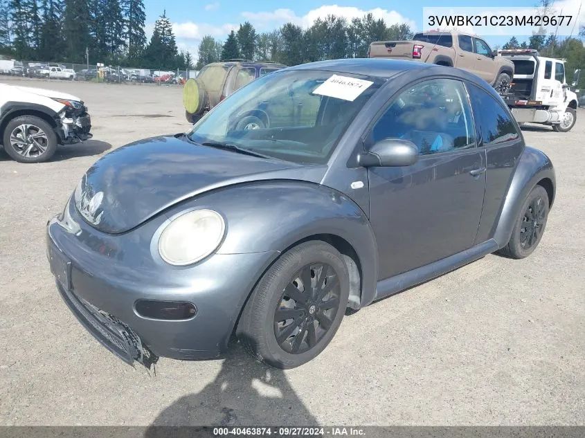 2003 Volkswagen New Beetle Gl VIN: 3VWBK21C23M429677 Lot: 40463874