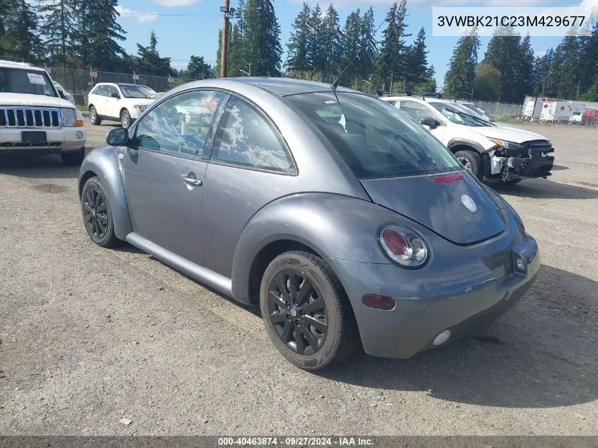 2003 Volkswagen New Beetle Gl VIN: 3VWBK21C23M429677 Lot: 40463874